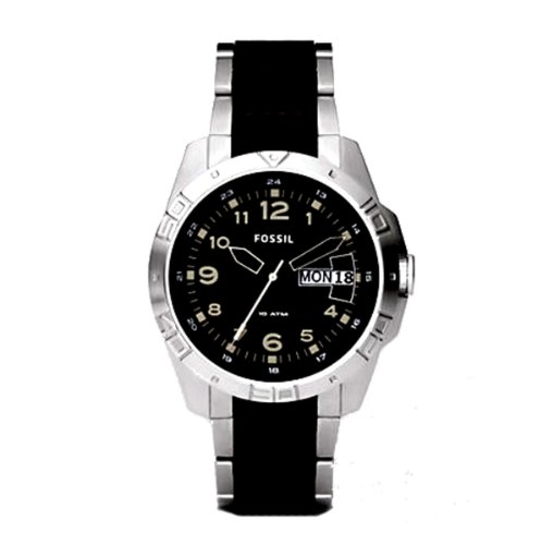 Fossil Mens AM4319 Leather Dial Watch