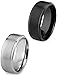 Besteel Stainless Steel 8MM Mens Ring Matte Finish Polished Wedding Engagement Band 2 Pcs Size 13