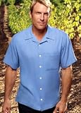 Big Mens 100% Silk Herringbone Campshirt by Red House[tm] (Big & Tall and Regular Sizes)