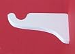 Long White Support Bracket for a 1-3/8" dowel rod - 2/pack [CAPITOL CITY LUMBER]