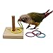 QBLEEV Bird Training Ring Toy, Parrot Trick Tabletop Toys, Bird Educational Toys, Stacking Color Rings,Bird Cage Toys