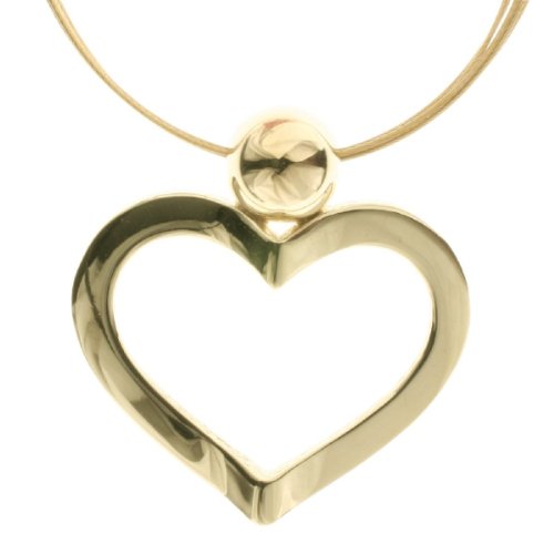 In Collections vergoldetes Silbercollier 925/000 Sterlingsilber Herz   0021203566100 Preisvergleich