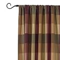 Classic Home Plaid Window Panel - Red/Gold
