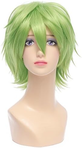 Playcosland Women Anime Zest Fans Cosplay Short Hair Green
