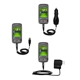 Deluxe Kit for the HTC 8925 includes a USB cable with Car and Wall Charger - Gomadic Brand w/ TipExchange Technology