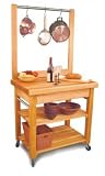 Catskill Craftsmen - 14765 - French Country Butcher Block Cart - Natural Wood - Large by Catskill Craftsmen