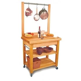 Catskill Craftsmen - 14765 - French Country Butcher Block Cart - Natural Wood - Large by Catskill Craftsmen