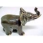 Gorgeous Majolica African Elephant Figurine Statue