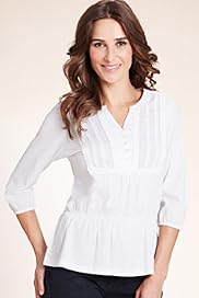 Indigo Collection Pure Cotton Bib Lace Top