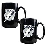 Tampa Bay Lightning - 2pc Black Ceramic Mug Set - Primary Logo