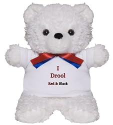 I Drool for Red & Black - Plush Teddy Bear