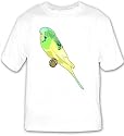 T-shirt with domestic, parakeet, exotic, undulat, perched, avian, pet, bird, animal