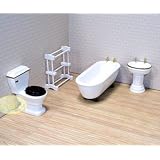 Melissa & Doug Deluxe Doll-House Bathroom Furniture