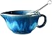 PRADO STONEWARE COLLECTION - Perfect Grip 30 Ounce Mixing Bowl With Metal Whisk - Royal Blue