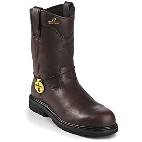 Mens CHIPPEWA ST EH Goodyear Pull On 10 Wellington Boots BROWN (Size Run 6-16 M XW) SPR-SUM FAL-WIN