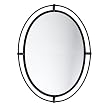 Oval Iron Mirror - Black
