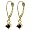 14k Yellow Gold Black Diamond Dangle Earrings (1/2 cttw)