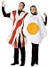 Adult Bacon and Eggs Couples Costumes, One Size fits Most