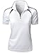 Coolon 2 Tone Collar Zipup Polo T-Shirt White XXL