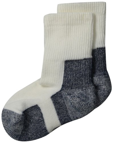 Thorlo Big Boys'Sport Crew Sock,White, Size 9