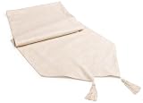Waterford Rory Tablerunner 16-by-90-Inch, Ivory/Gold