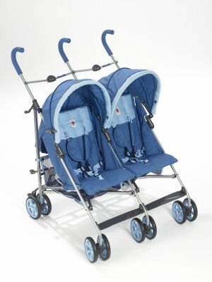 Meribel Twin Pushchair In Baby Blue Picture