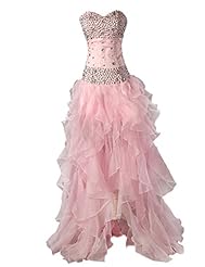 Sexy Organza/Polyester Sweetheart Lace-Up Beaded Cocktail Evening Dress/Prom Dress/Party Dress 