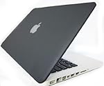 Black Hard Cover Rubberized Case Protector compatible for Apple Macbook Pro 13.3