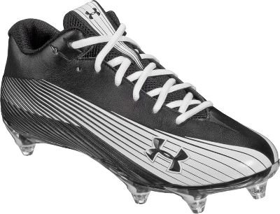 Under Armour Nitro II Blk/Wht Mid Detach Football Cleat - Size 8.5 - Equipment - Football - Footwear - Detachable