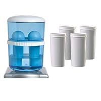 ZeroWater ZJ-003 Filtration Water Cooler Bottle with Replacement Filter 4 Pack