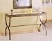 Entry Way Console Table Brown Metal Frame