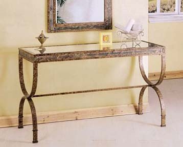 Entry Way Console Table Metal Frame
