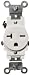 20A-250V Industrial Grade Single Receptacle in White