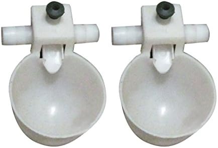 5 × Poultry Water Drinking Cups New Chicken Hen Automatic Drinker &amp; Fittin