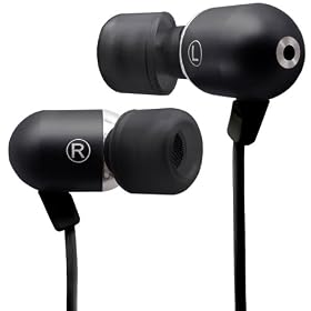 Radius Atomic Bass Aluminum Earbuds - Black
