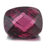 Rhodolite Garnet 10x8 MM Cushion Checkerboard Cut: 3.65 Carats - FREE Beautiful Gemstone Box, FREE Gemstone Information card by GIA Gemologist Michael Valitutti
