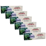 Tom's of Maine Natural Whole Care Anticavity & Tartar Control Plus Whitening Fluoride Toothpaste, Spearmint, 5.2-Ounce Tubes (Pack of 6)
