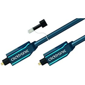 Clicktronic - 10070365 - Cordon Audio Toslink + Adaptateur Jack 3,5 - M/M - 0,5 m