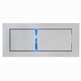 BEDSIDE LED Wandleuchte, 3W, silbergraues Gehäuse LINKS, weiße/blaue Spot LED