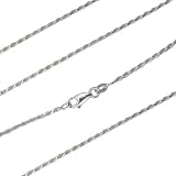 Elegant Sterling Silver Rope Chain Necklace for Pendants (sz 16-30