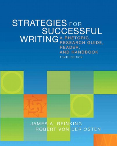 strategies for successful writing a rhetoric research guide reader and handbook 10th edition
