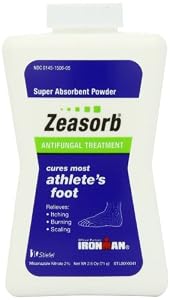 Zeasorb Super Absorbant Antifungal Powder, Foot Care, 2.5-Ounce Bottles (Pack of 2) [Package may vary]