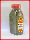 PARSLEY FRESHLY PACKED IN LARGE JARS, spices, herbs, seasonings