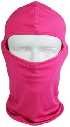 Motorcycle Cycling lycra Balaclava Full Face Mask For Sun UV Protection - Rose