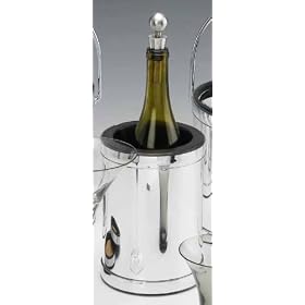 Kraftware 75878 Mylar Polished Chrome Deluxe Wine Chiller with Bands by Kraftware