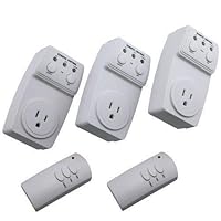 Etekcity® 3 Packs Wireless Remote Controlled Electrical Switch Socket Outlet with TWO Remote Designed for Appliances, Lamps, Air Conditioners, or any Electrical Equipment