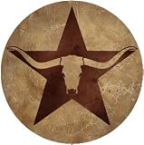 Longhorn Star Drink Coasters - Style TSCH42