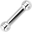 4 Gauge STEEL BARBELL Tongue Ring 5/8" 8mm