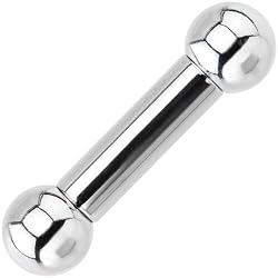 4 Gauge STEEL BARBELL Tongue Ring 5/8" 8mm