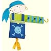 Pirate Joe Coat Rack with 3 knobs, 1 hook and removable fabric pocket